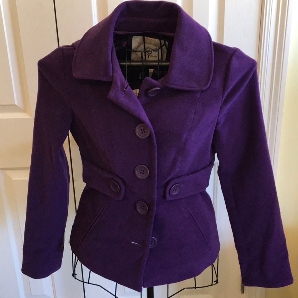 NWT Purple Peacoat